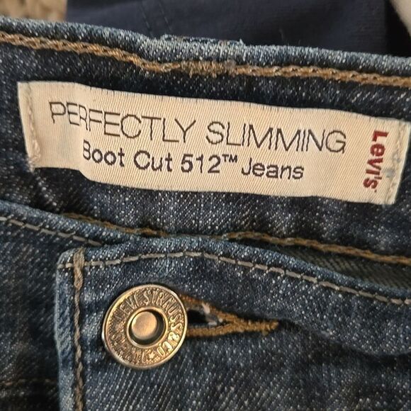 Levi's Perfectly Slimming Bootcut 512 Blue Women's Jeans Plus Size - Picture 5 of 6